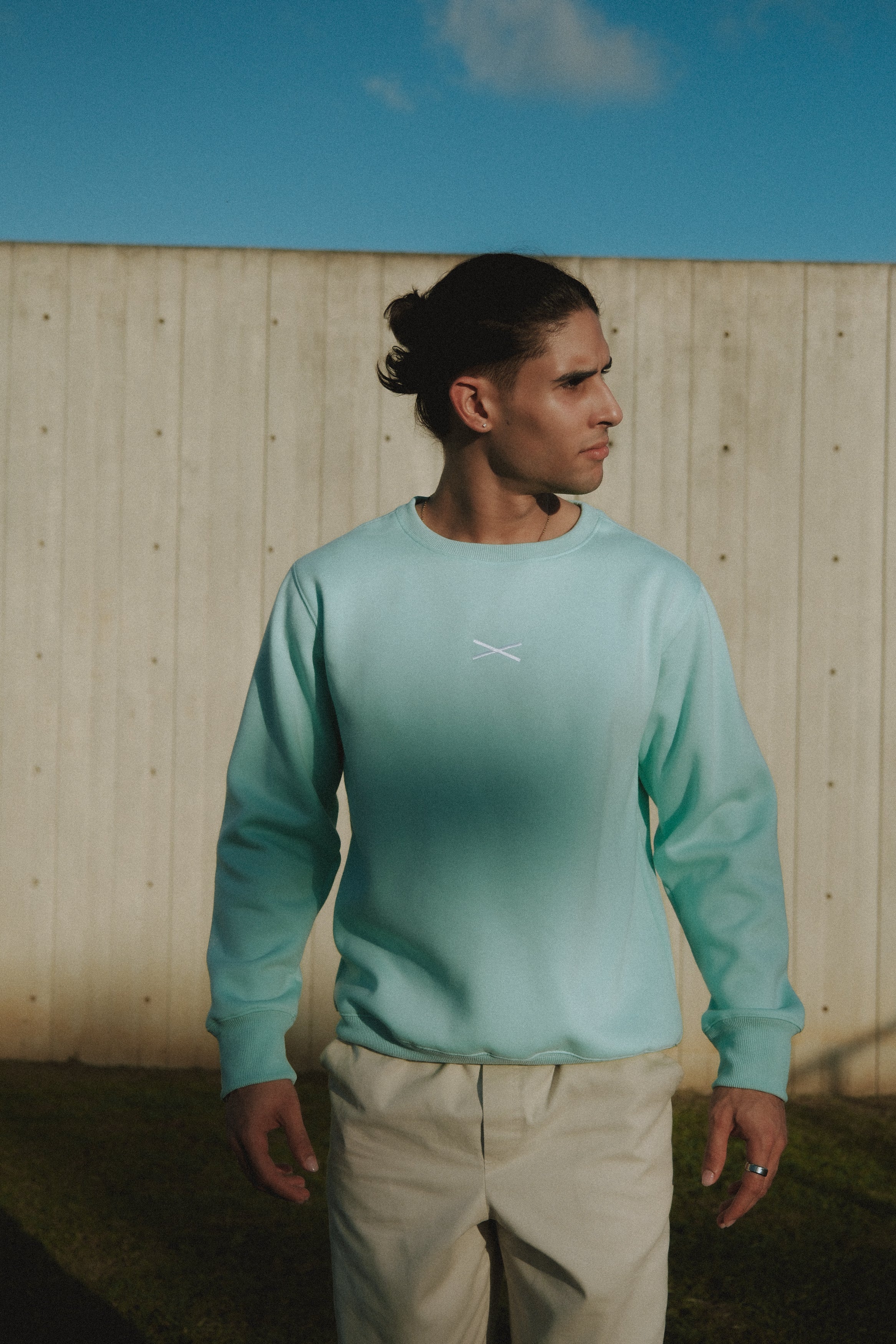 Marca Equis Menta Fitted Sweatshirt